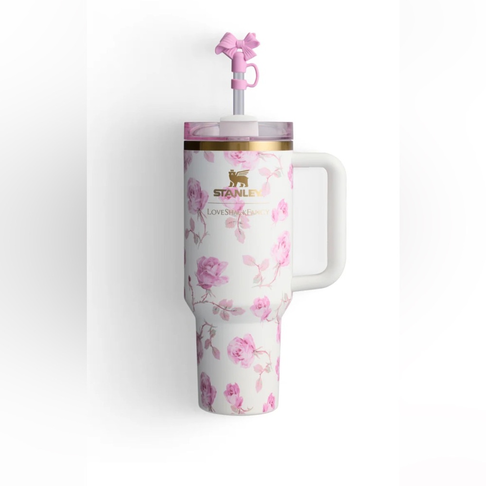💗Love Shack Fancy Stanley 💗- Ribbon Rosa - 40 oz Quencher